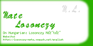 mate losonczy business card